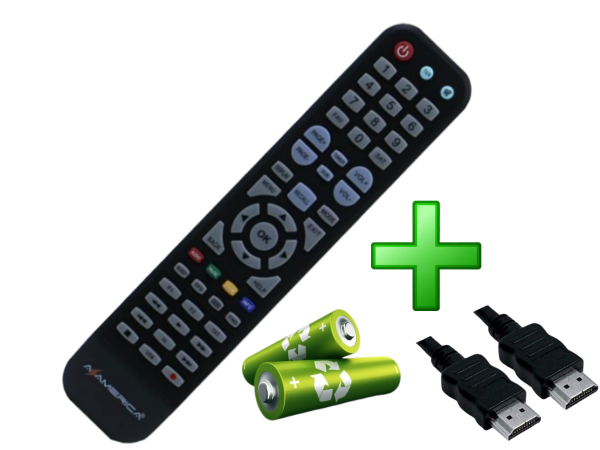 Controle Remoto Receptor Azamerica S-2015 HD+BRINDE